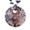 Encase Golden Flower Black Pendant