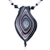 Brown And Black Growth  Ring  Pattern Pendant