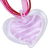 Pink Stripes Heart Pendant