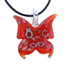  Red   Butterfly  Murano Glass Pendant