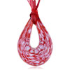 Red And White Droplet  Murano  Pendant