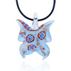 Pale Blue Butterfly Murano Glass Pendant