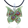 Green Butterfly Murano Glass Pendant