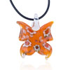 Orange Butterfly  Murano   Glass  Pendant