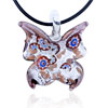 Silver Foil Butterfly Murano Glass Pendant