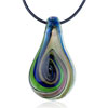 Blue And Green Swirl Drop  Murano   Glass  Pendant