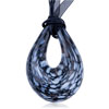 Black White And Golden Droplet  Murano   Pendant 