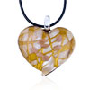 Amber Heart Murano Glass Pendant