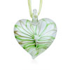 Pale Green Waveline Heart Pendant