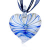 Blue Waveline Heart Pendant