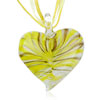 Yellow Waveline Heart Pendant