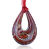 Golden And White Spots Red Droplet  Murano  Pendant