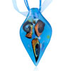 Pale Blue Fused Dichroic  Glass  Pendant