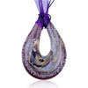 Golden And White Cloud Purple Droplet  Murano  Pendant