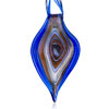 Blue Swirl Dichroic  Glass   Pendant 