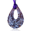 White And Golden Dots Purple Droplet  Murano  Pendant