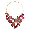 Golden Chain  Jewelry  Garnet Red Jaspery Party Ball Fashion Pendant  ... 