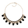Golden Chain Jewelry Black White Jaspery Party Ball Fashion Pendant Bubble...