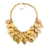 Fashion Retro Golden Chain Dangle Chunky Leaf Pendant Bubble Bib Statement...