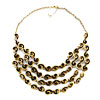 Fashion Party Ball Retro Golden Chain Chunky Pendant Bubble Bib Statement ...