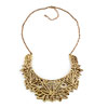 Vintage Golden Chain  Jewelry  Hollow Floral Adorned Pendant Bubble  ... 