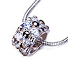 Gorgeous Ring Crystal 925 Sterling Silver Pendant