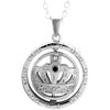 Circle With King  Crown  With Decorative Pattern Sterling  Silver   ... 