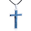 Silver Framed  Cross  Pendant