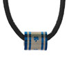 Blue Lucky Clover Pattern Cylinder Shaped Pendant