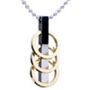Stainless Steel Gold Tone  Circle   Pendant 