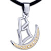 Golden Moon Boat  Pendant 
