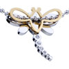 Stainless Steel Two Tone Dragonfly Pendant