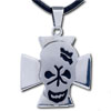 Cross And Black Skull Stainless Steel Wedding Pendant