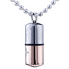 Two Tone Capsule Stainless Steel Pendant