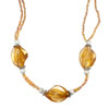 Yellow Helix Classic  Murano Glass  Pendant Necklace