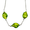 Green Helix Classic  Murano Glass  Pendant Necklace