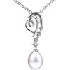 Half Heart With Swirl Heart And Clear Detailed Crystal Dangle Pearl Summer...