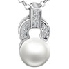 Antique  Pearl   Pendant  Sterling Silver