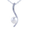 Tahitian Round Freshwater Pearl Pendant Sterling Silver