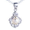 Ophelia Pearl In Heart Set Pendant Sterling Silver