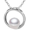 Silver Ring And  Pearl   Pendant  Sterling