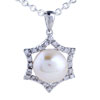Peach Freshwater Pearl Pendant Sterling Silver