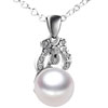 Sparkling  Pearl   Pendant  Sterling Silver
