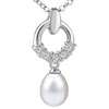 Rain Drop Freshwater Pearl Pendant Sterling Silver