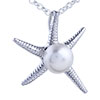 Freshwater Pearl Starfish Pendant Sterling Silver