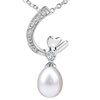 Crescent And  Star  Pearl Pendant Sterling Silver