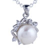 Victorian Framed Pearl Pendant Sterling Silver