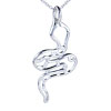 Snake Shape Sterling Silver  Pendant  And Necklaces