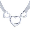 Sterling Silver - Triple Heart Linked Pendant Sterling Silver