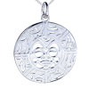 Circle Shape With Pattern Sterling Silver Pendants